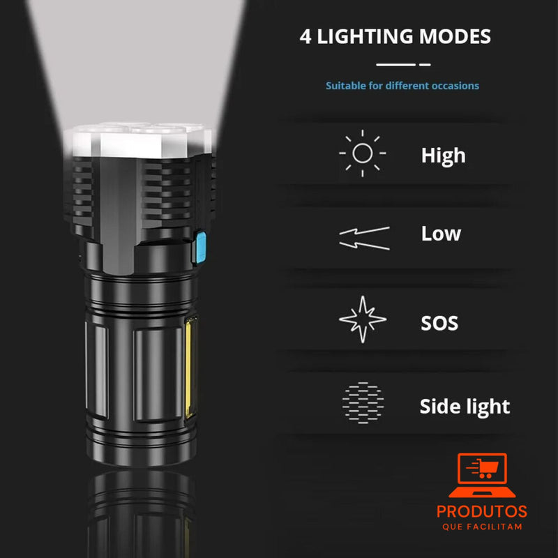 Lanterna de Mão em LED mais Potente do Mundo